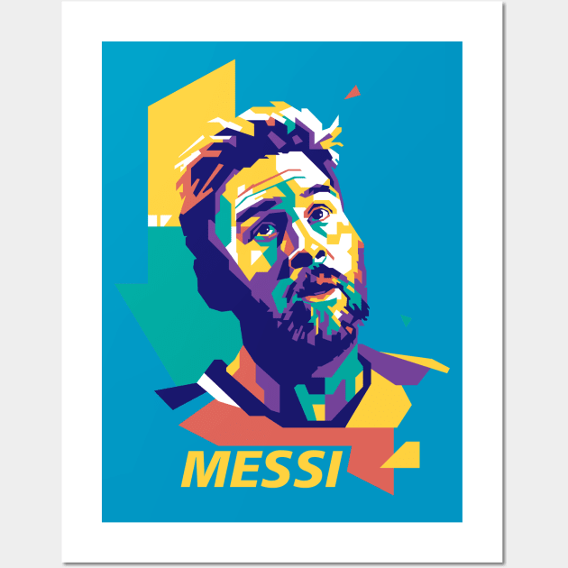 Lionel Messi WPAP Limit Color Wall Art by masnono